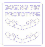 Маска для моделей самолетов Boeing 707, 727, 737  (Correct)
