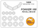 Маска для модели самолета Fokker-100 (Revell)