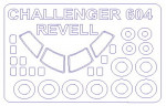 Маска для  модели самолета Challenger CL 601/CL-604 (Revell)