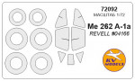 Маска для модели самолета Me-262A (Revell)
