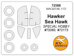 Маска для модели самолета Hawker Sea Hawk (Special Hobby)