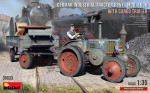 Немецкий промышленный трактор D8511 мод. 1936 с грузовым прицепом