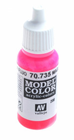 Краска акриловая "Model Color" 208 фуксия, флюоресцентный
