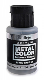 Краска акриловая "Metal Color" белый алюминий, 32 мл