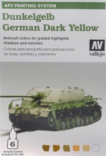 Набор красок  "AFV Dunkelgelb German Dark Yellow", 6 шт
