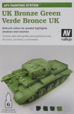 Набор красок  "AFV UK Bronze green", 6 шт
